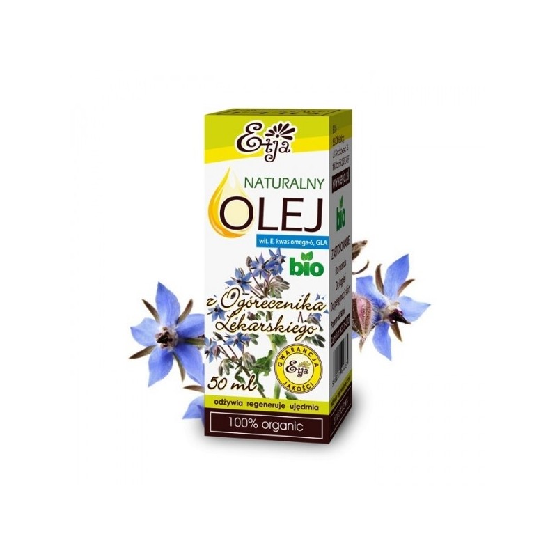 Naturalny olej z ogórecznika lekarskiego BIO 50ml olej z ogórecznika lekarskiego