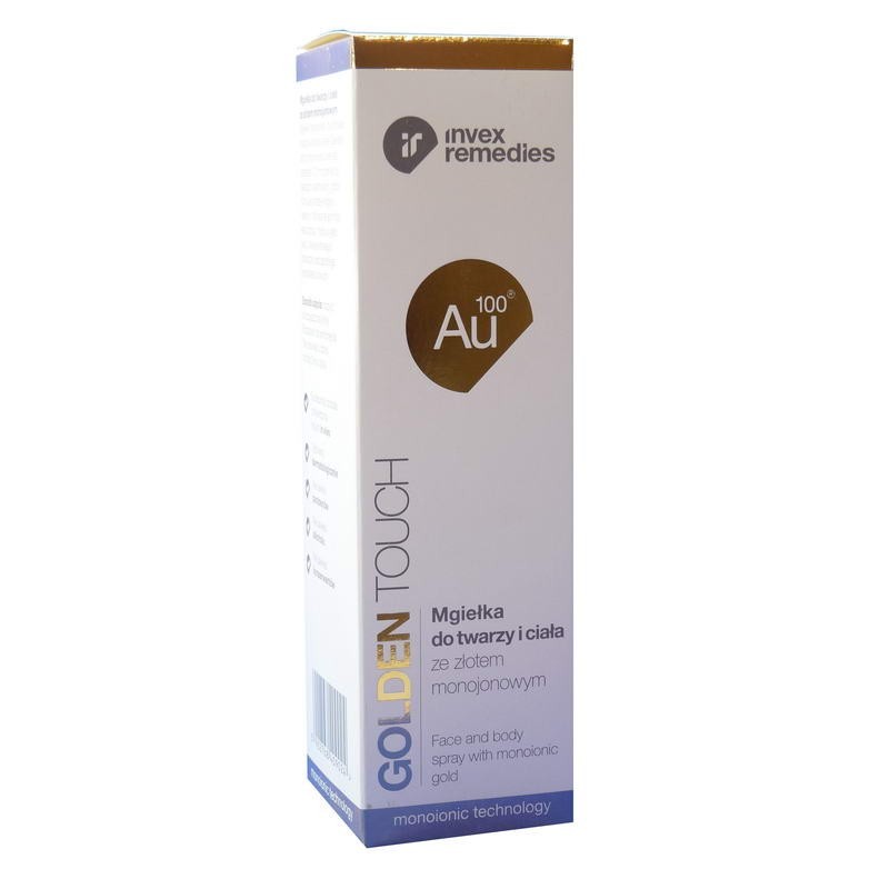 Mgiełka do twarzy Au100 Mgiełka zawierająca monoatomowe cząsteczki złota, Golden Touch 100 ml