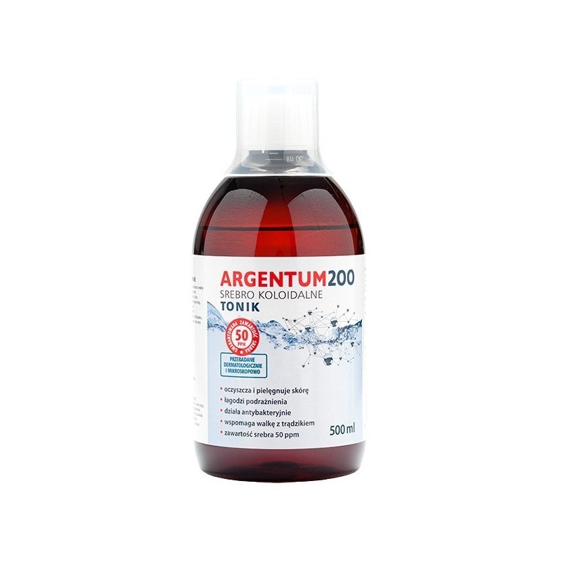 SREBRO KOLOIDALNE ARGENTUM 200 50PPM 500 ML TONIK