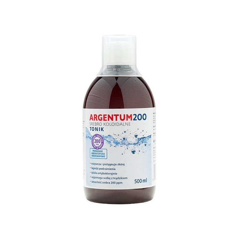 SREBRO KOLOIDALNE ARGENTUM 200 50PPM 500 ML TONIK