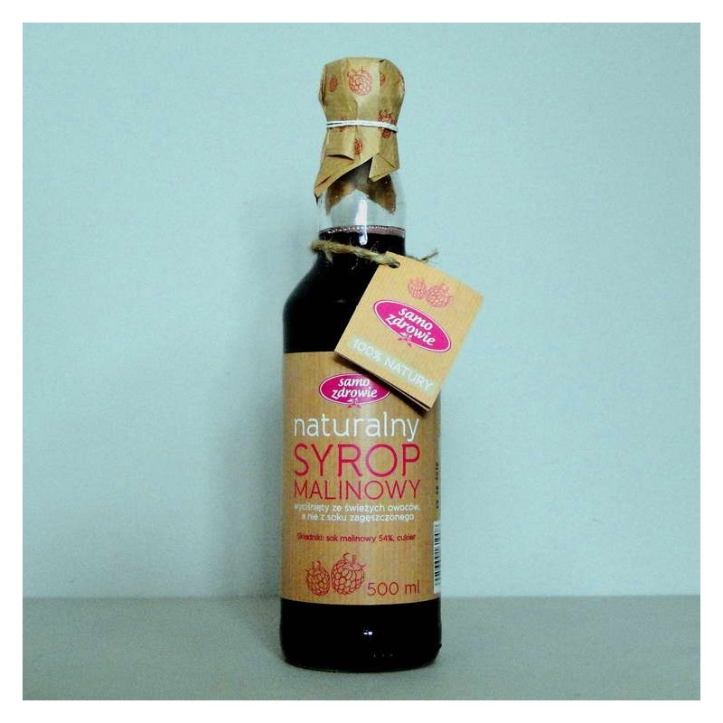 Syrop Malinowy Samo Zdrowie 500ml Naturalny syrop malinowy