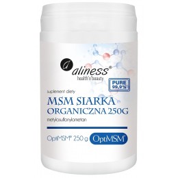 MSM Siarka Organiczna 250 g OptiMSM Aliness