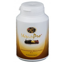 MacaPro® Powder 6:1 Maca - 90 kaps, EKO  - 80% maca czarna 15% maca czerwona 5% żółta BIO pieprzyca peruwiańska Lepidium meyenii