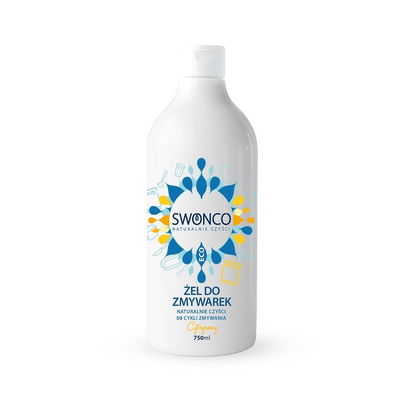 Żel do zmywarek 750ml Swonco zapach cytrynowy enzymy protaza amylaza
